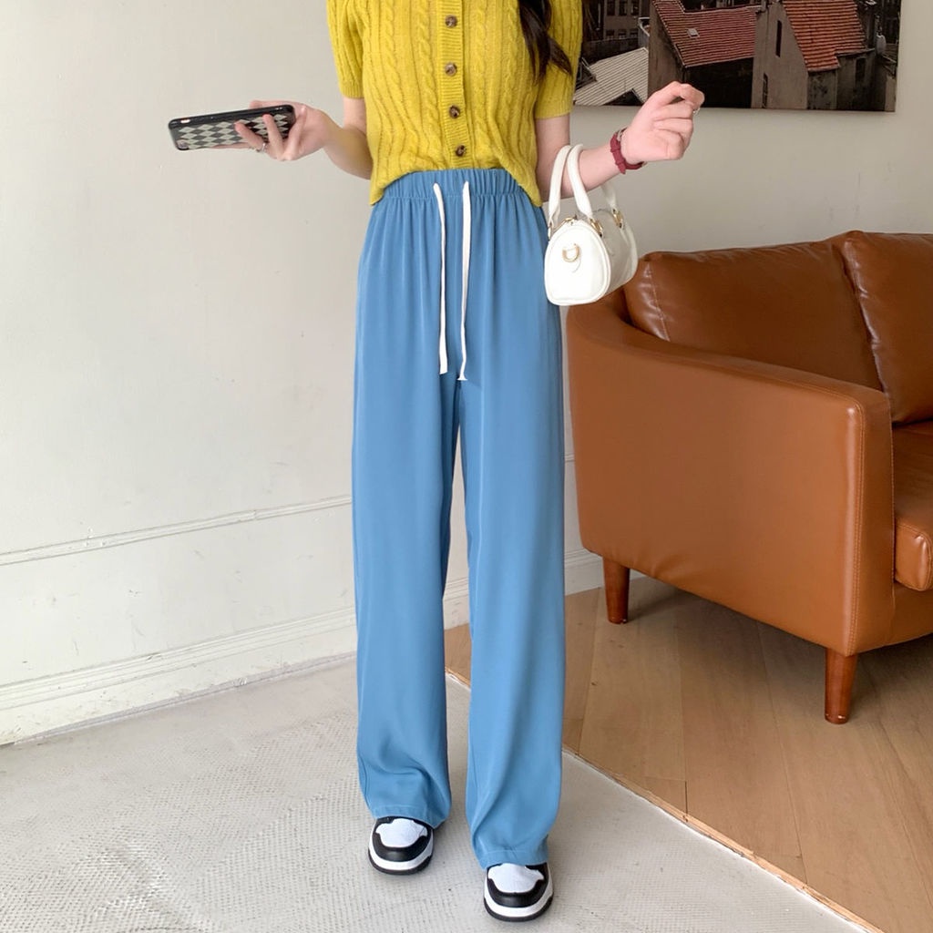 Quần ống rộng Lưng Cao Tôn Dáng Thời Trang Hè Cho Nữ