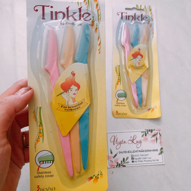 Dao tỉa mày Tinlke vỉ 3 cây