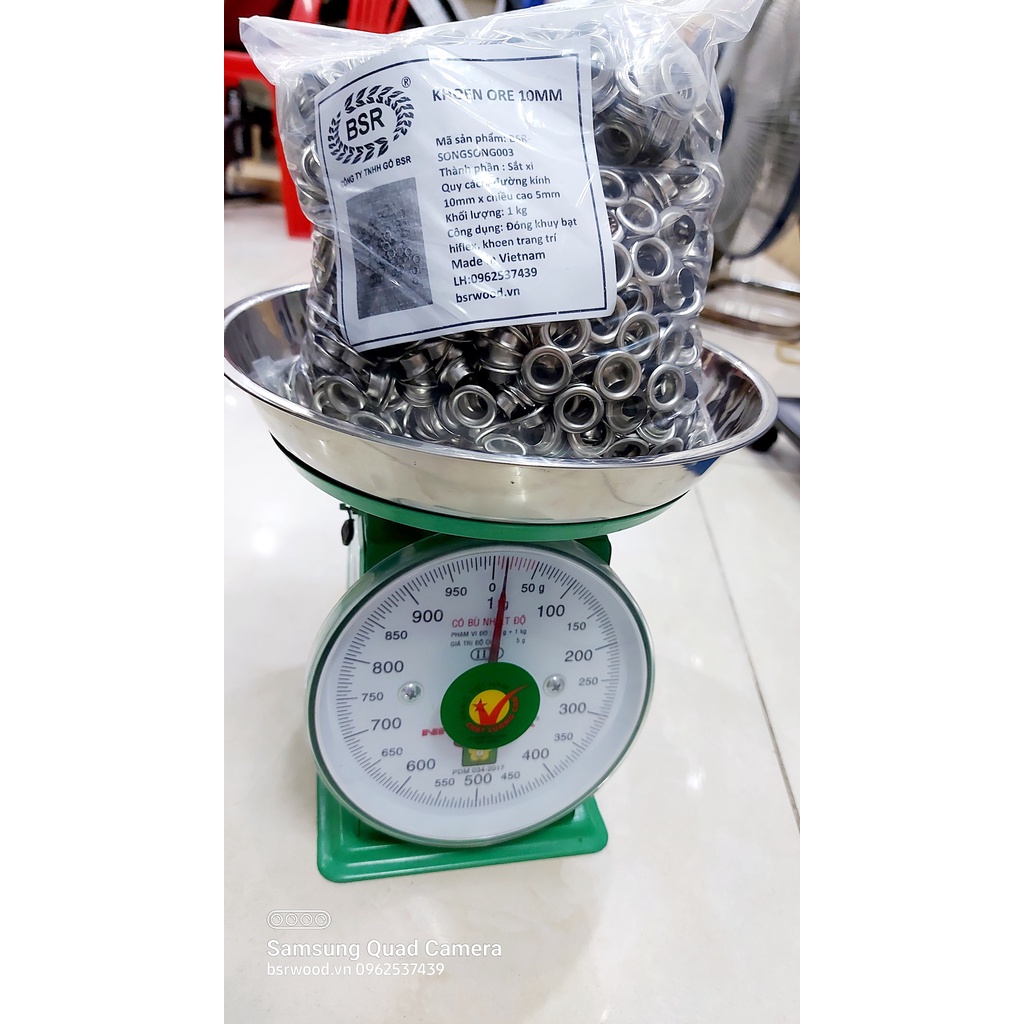 Khoen ore 10mm Bằng SẮT xi Màu BẠC,Màu VÀNG Bán sỉ 1kg KHÔNG long đền Khuy mắt cáo 10ly đóng bạt quảng cáo, bạt lưới