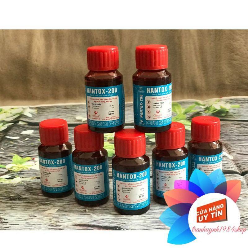 Hantox-200 { Hàng chính hãng} lọ 50ml chuyên gia diệt tận gốc ruồi, muỗi, ve Chó, bọ chét Chó mèo, mạt gà