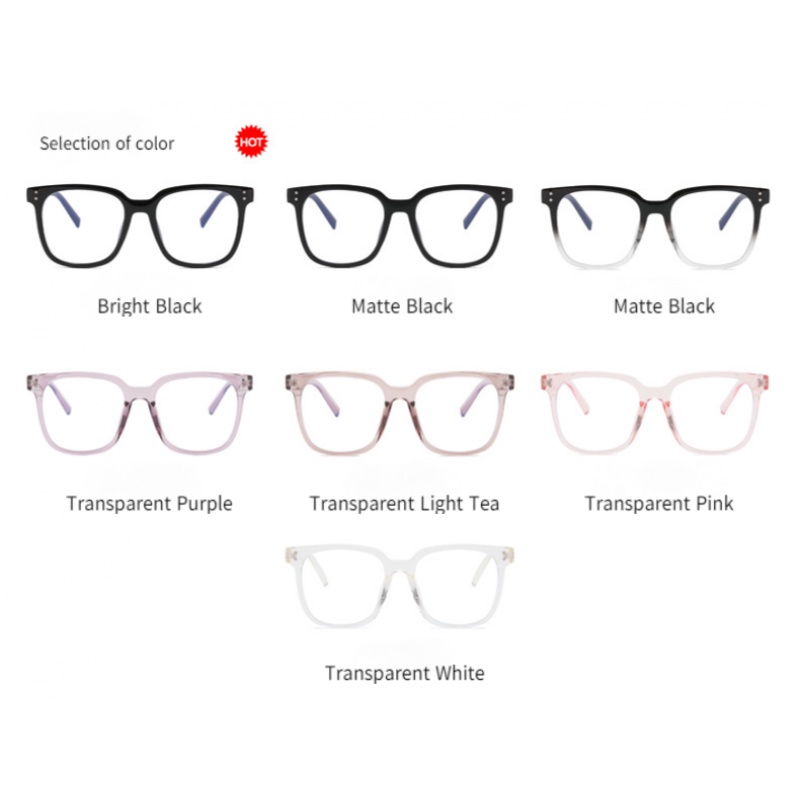 Mắt Kính Gọng Vuông Oversized TR90 Chống Bức Xạ