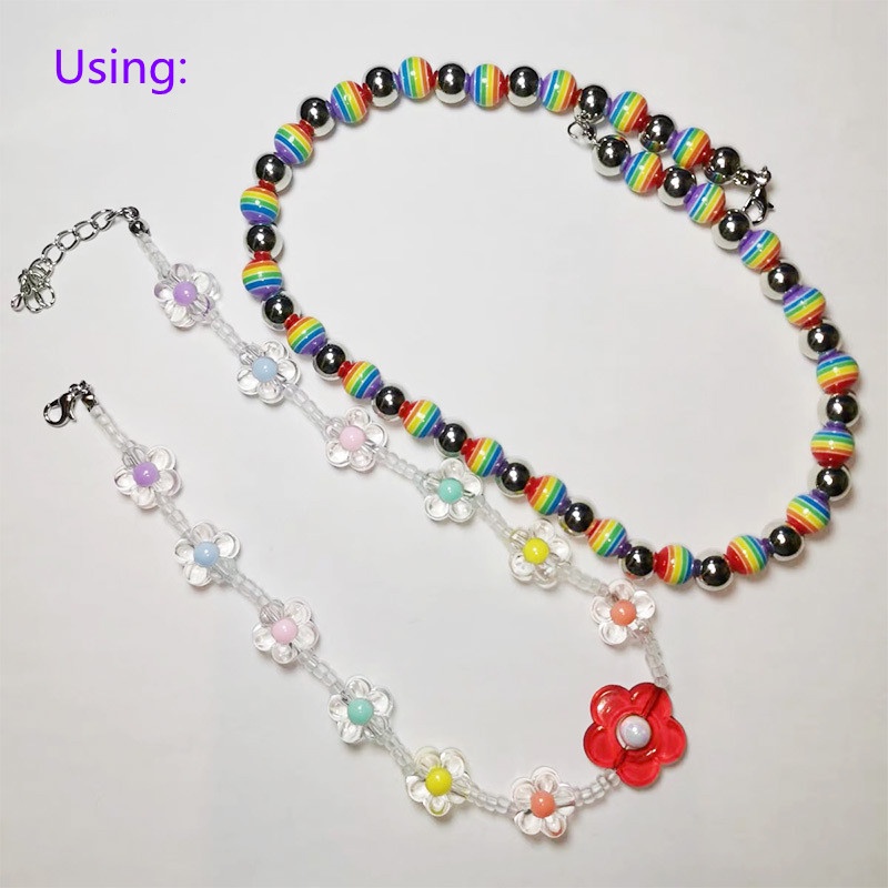 Set 30 hạt nhựa Acrylic trong suốt 12mm hình hoa hướng dương làm trang sức thủ công