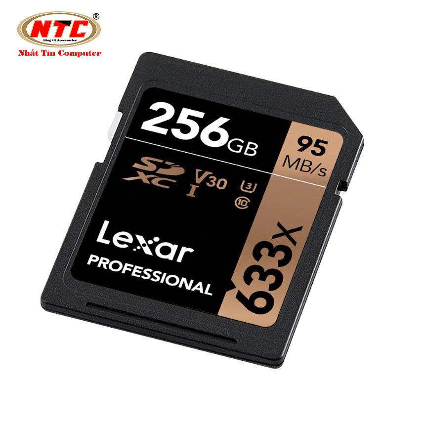 Thẻ Nhớ Máy Ảnh SDXC Lexar Professional 256GB 633x UHS-I U3 4K V30 95MB/s (Đen)