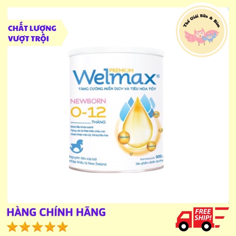 Sữa welmax 0- 12 tháng 900gr