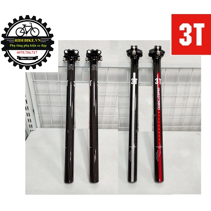 Cọc (cốt) yên xe đạp CARBON 3T 27.2mm/31.6mm