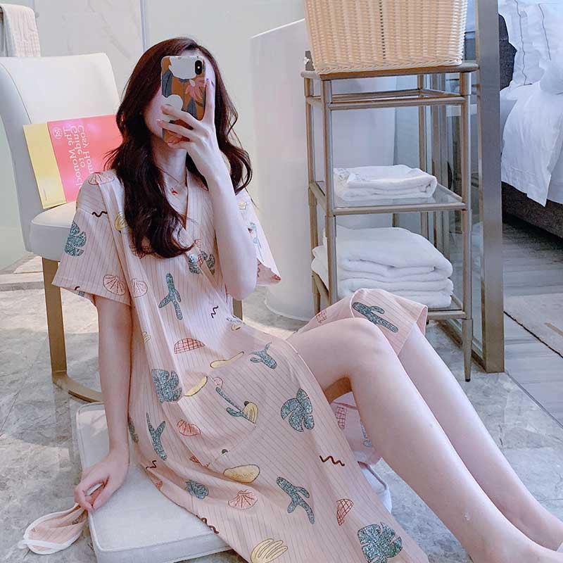 Đầm Ngủ Kimono Ngắn Tay In Họa Tiết Hoa Cúc Xinh Xắn Dành Cho Nữ | BigBuy360 - bigbuy360.vn