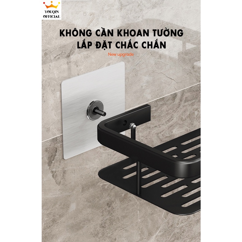 Kệ Đựng Đồ Nhà Tắm, Nhà Bếp Dán Tường - YouQin Chất Liệu Hợp Kim Nhôm Chống Gỉ, Chống Ẩm Mốc, Dán Keo Siêu Chắc