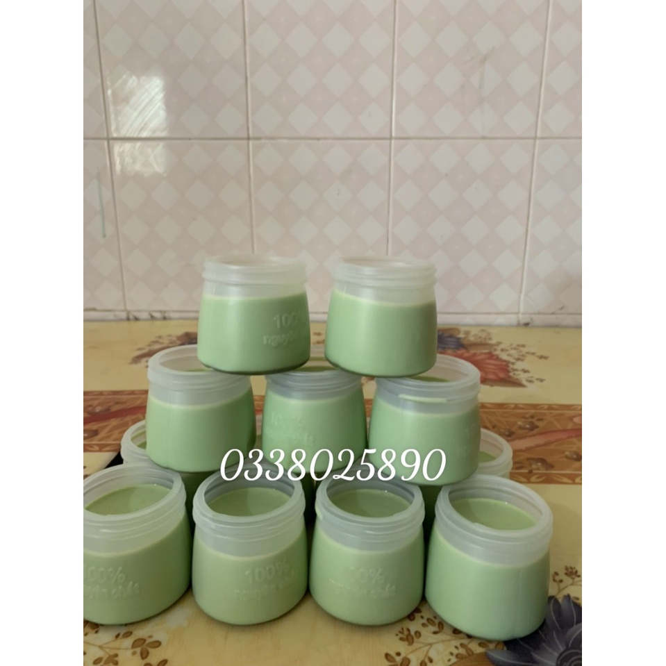 Hũ đựng sữa chua 140ml nhựa nguyên sinh hdpe zin 100%