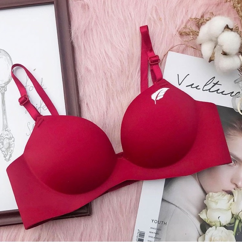 Áo ngực đúc su hình lá, nâng đẩy nhiều 4cm mềm êm