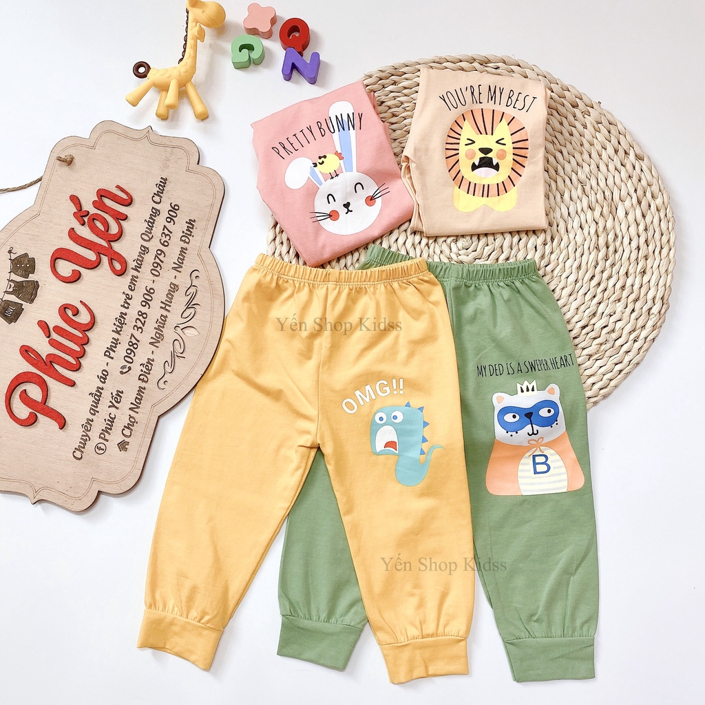 Bộ Dài Tay Minky Mom Cotton 100 % Họa Tiết Động Vật Sư Tử -Chữ Cho Bé (7-19kg) (SP001305)