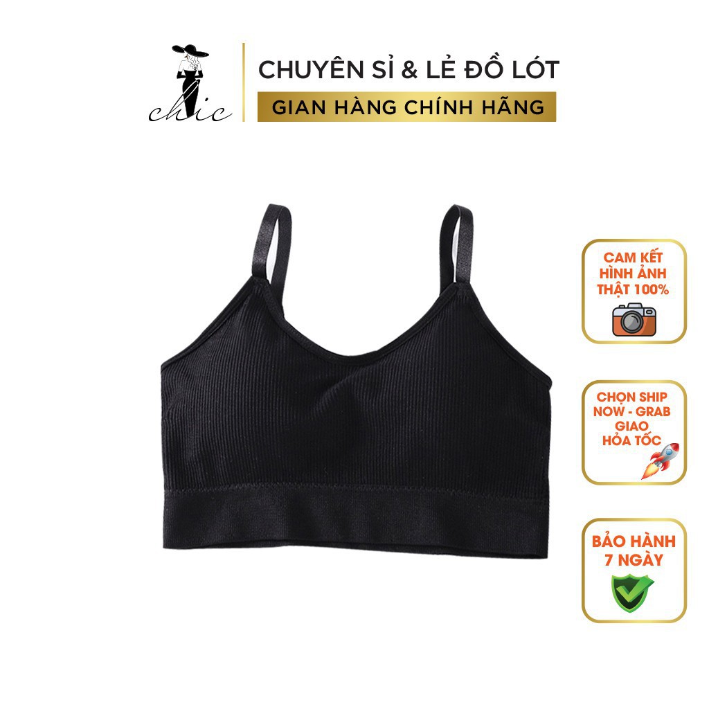 Áo Bra CBT2BRA01 Bra Tập Gym Kiểu Dáng Thể Thao Chất Liệu Cotton Bề Mặt Gân Tăm 2 Dây Mặc Thoải Mái(SIZE 40-65KG