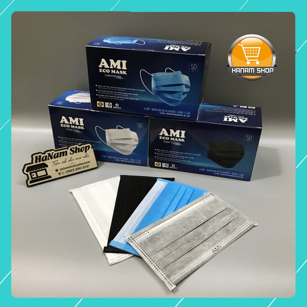 Khẩu trang y tế kháng khuẩn chính hãng hộp 50 chiếc, có logo | BigBuy360 - bigbuy360.vn