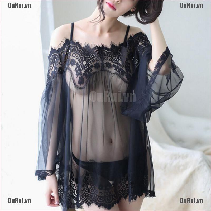 Bộ Đồ Ngủ Phối Ren Quyến Rũ Dành Cho Nữ