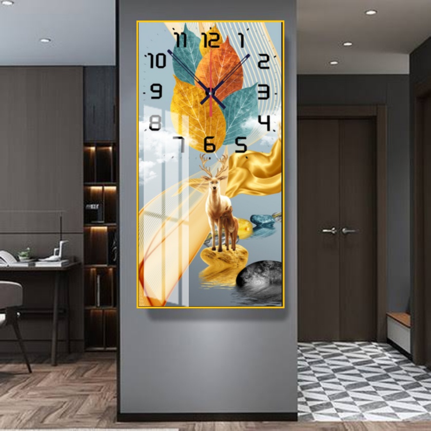 Đồng Hồ tranh Pha lê PVP, đồng hồ KT 30*60, 40*80, ĐỒNG HỒ PHA LÊ GIÁ XƯỞNG SALE 49%, ĐÔNG HỒ TREO T