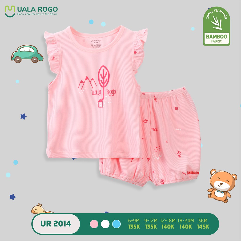 UALAROGO Bộ Quần Áo Ba Lỗ Lotus Cho Bé Trai Và Gái 6-36 Tháng