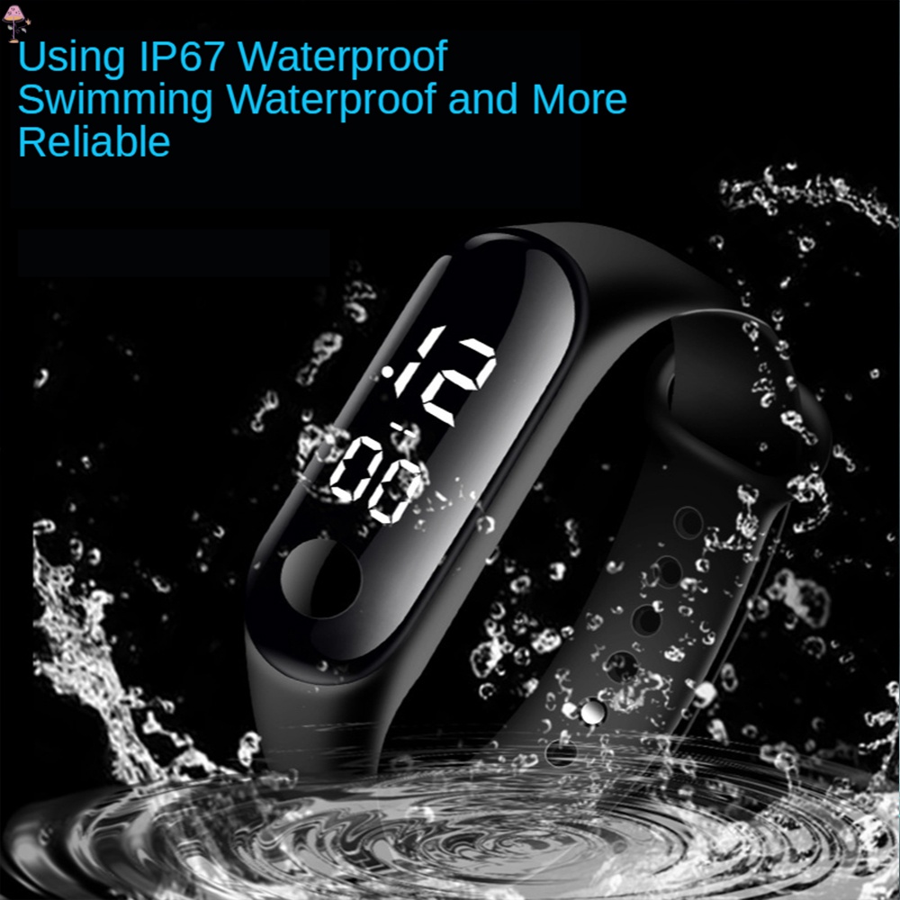 Đồng Hồ Đeo Tay Điện Tử Dây Silicone Màu Sắc Kẹo Ngọt Có Đèn LED Dành Cho Nam Và Nữ