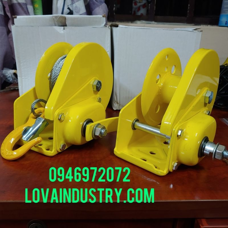 Tời Quay Tay Tự Hãm 500kg, dễ dàng sử dụng, Tự Khóa lên xuống khi có tải