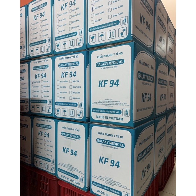 Combo 10, combo 50 cái khẩu trang 4D KF94 chống bụi mịn và kháng khuẩn có giấy chứng nhận an toàn