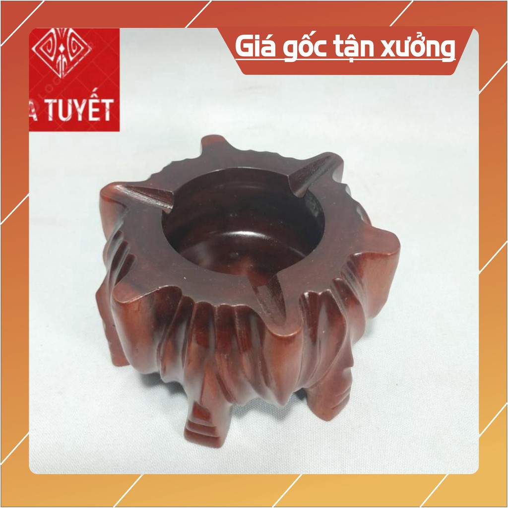 [Nội Thất Mộc] GẠT TÀN THUỐC GỐC CÂY SIZE LỚN 14CM GỖ HƯƠNG CHUẨN NGUYÊN KHỐI