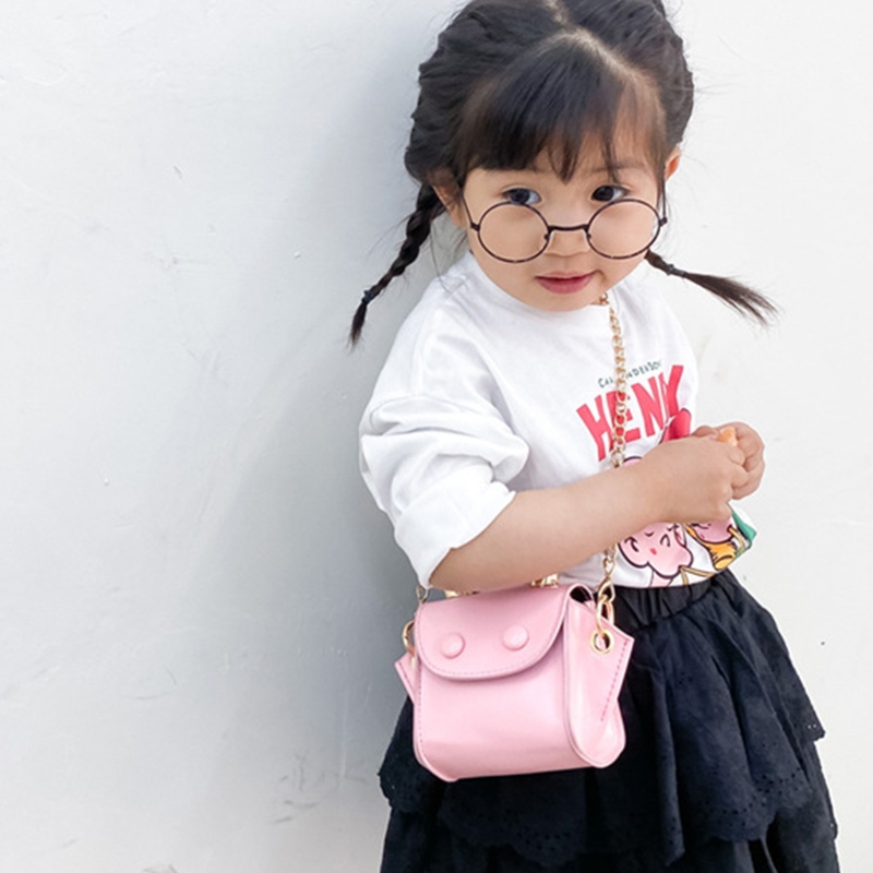 Túi Đeo Chéo Vai Bằng Da PU Họa Tiết Hoạt Hình Đáng Yêu Dành Cho Bé Gái