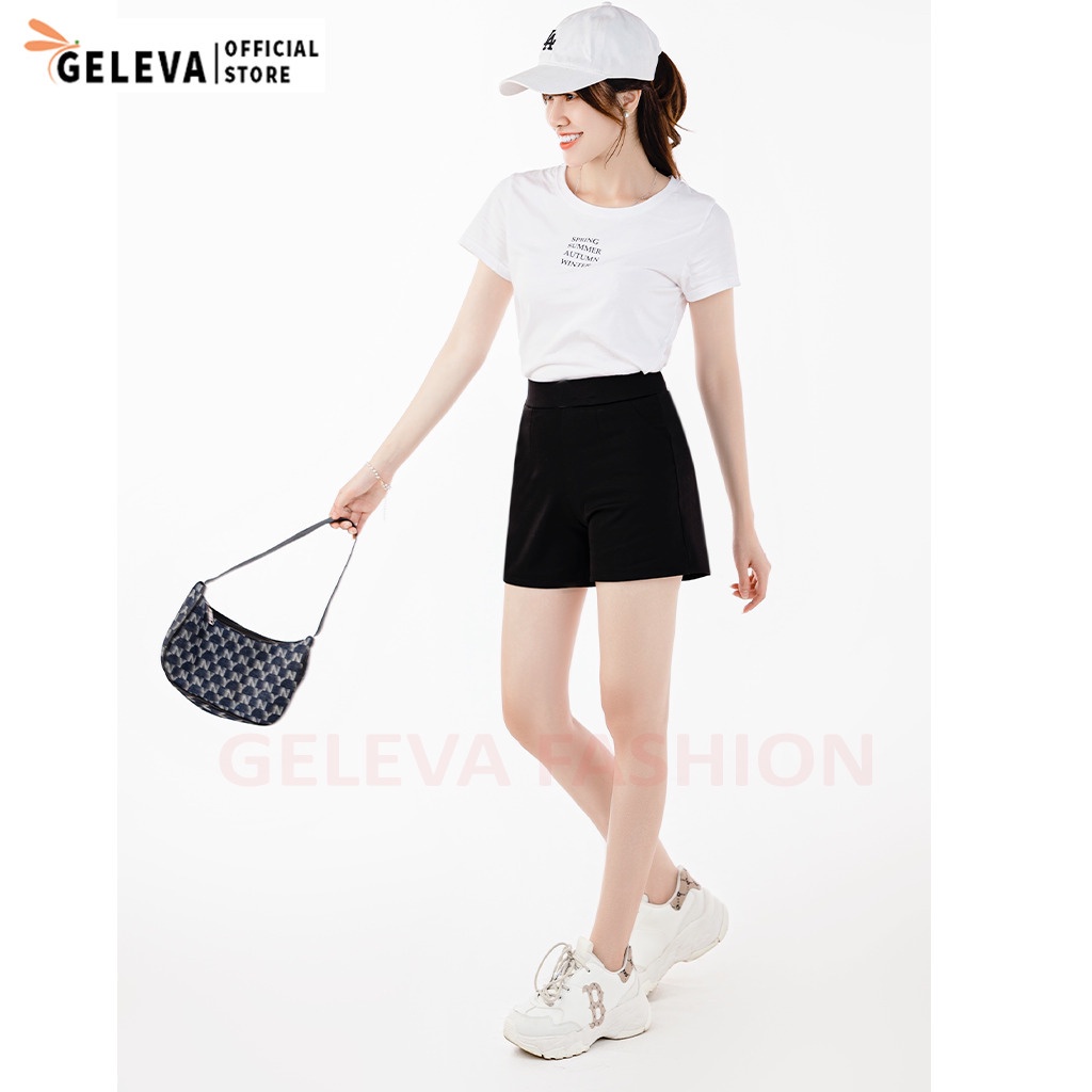 Quần short nữ chất Umi Hàn co dãn Cao cấp dày dặn, Quần sooc đùi nữ vải thun ôm mông Geleva LEG428 | BigBuy360 - bigbuy360.vn