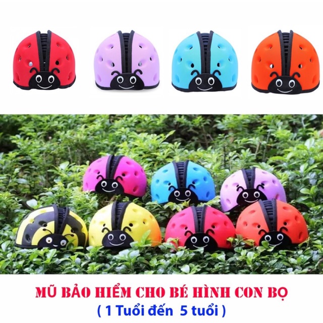 Mũ Bảo Hiểm an toàn cho Bé từ 7 tháng đến 5 Tuổi (Hình Bọ Cánh Cam)