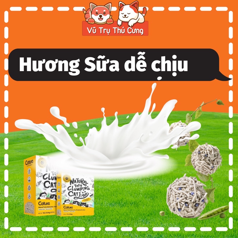 Cát đậu nành Tofu Cature mix đất sét 7L, mẫu mới 2022