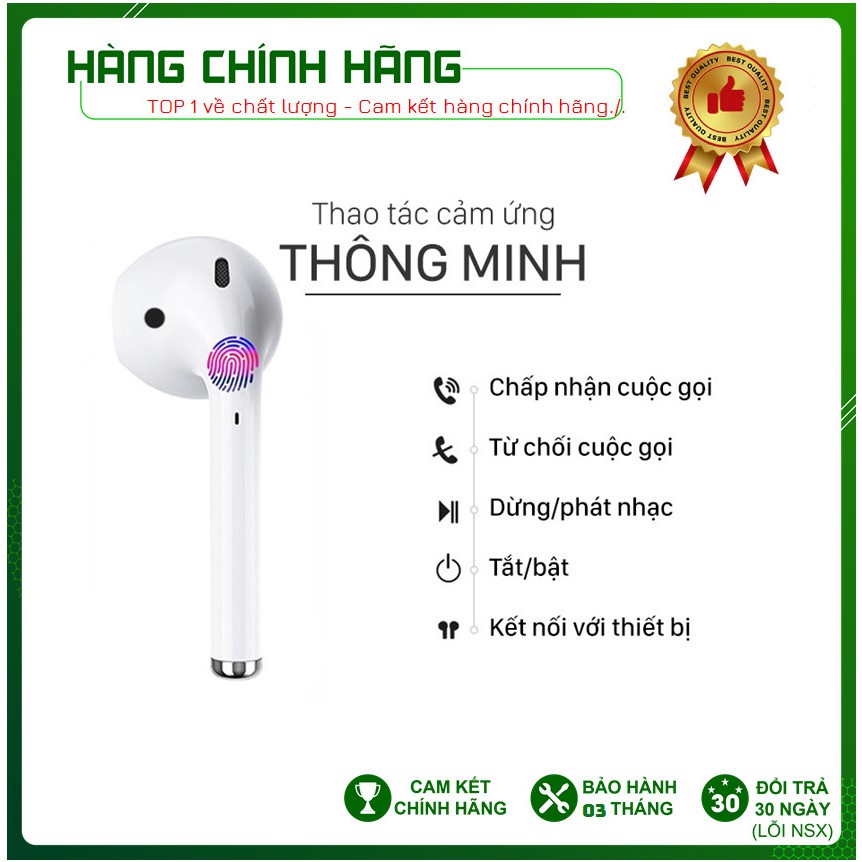 [Giá Hủy Diệt - Bảo hành 1 đổi 1] Tai Nghe i12 TWS Bluetooth 5.0 | Cảm ứng chạm | Mở nắp kết nối cho IOS & Android