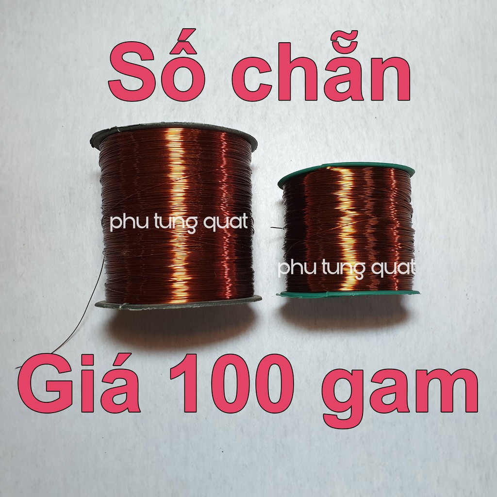 Dây đồng tráng men điện từ chịu nhiệt quấn motor biến áp - phụ tùng quạt dây số chẵn giá lạng đồng 100%