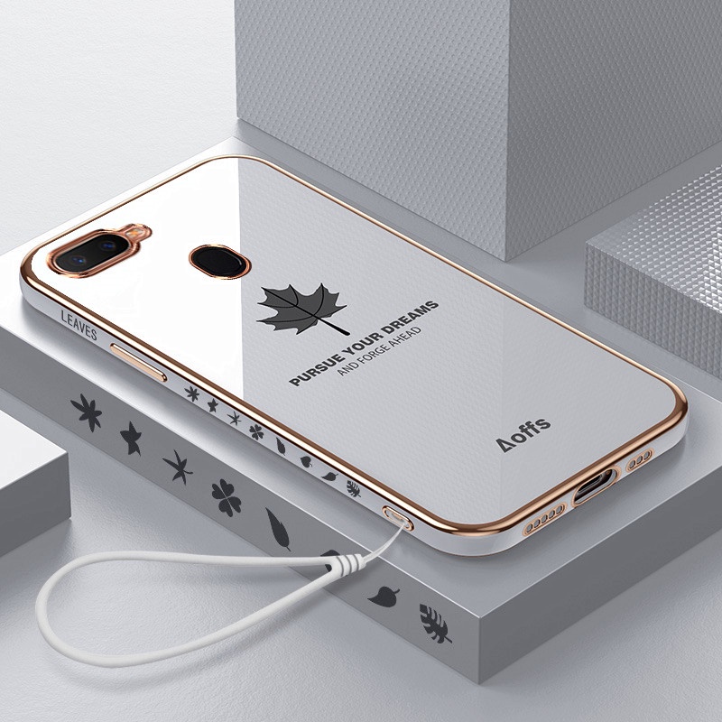 ốp lưng điện thoại mạ sang trọng tương thích với Cho OPPO F9 / F9 Pro F11 / R11 / R11S / R17 / R17 Pro Vỏ silicon mềm TPU có dây buộc case