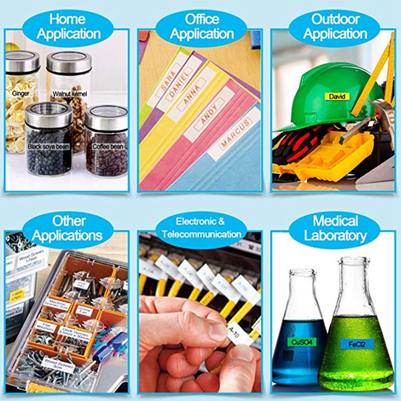 Set 8 Cuộn Băng Nhãn Cho Máy In Epson/KingJim 9Mm &amp; 3 12Mm