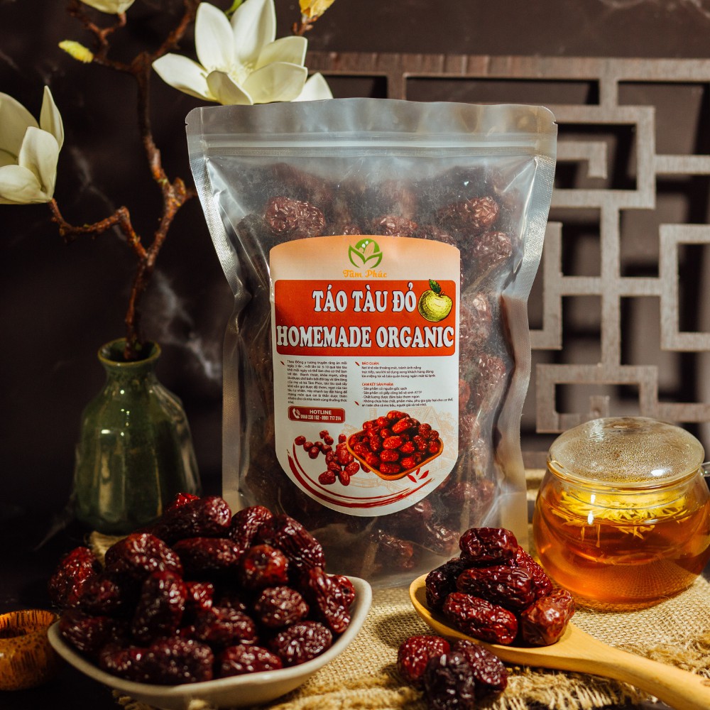 Táo Tàu Đỏ Homemade Organic Gần gũi cuộc sống, món ăn nhẹ bổ dưỡng.Mứt Táo Tàu Sấy Lạnh Giữ Vị Chuẩn Nguyên Chất (150gr)