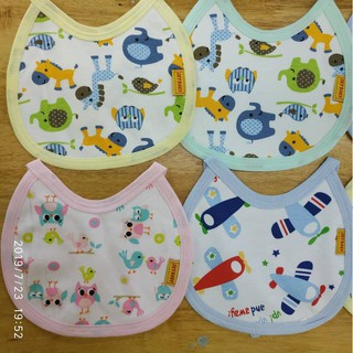 Yếm cotton  buộc dây cao cấp cho bé