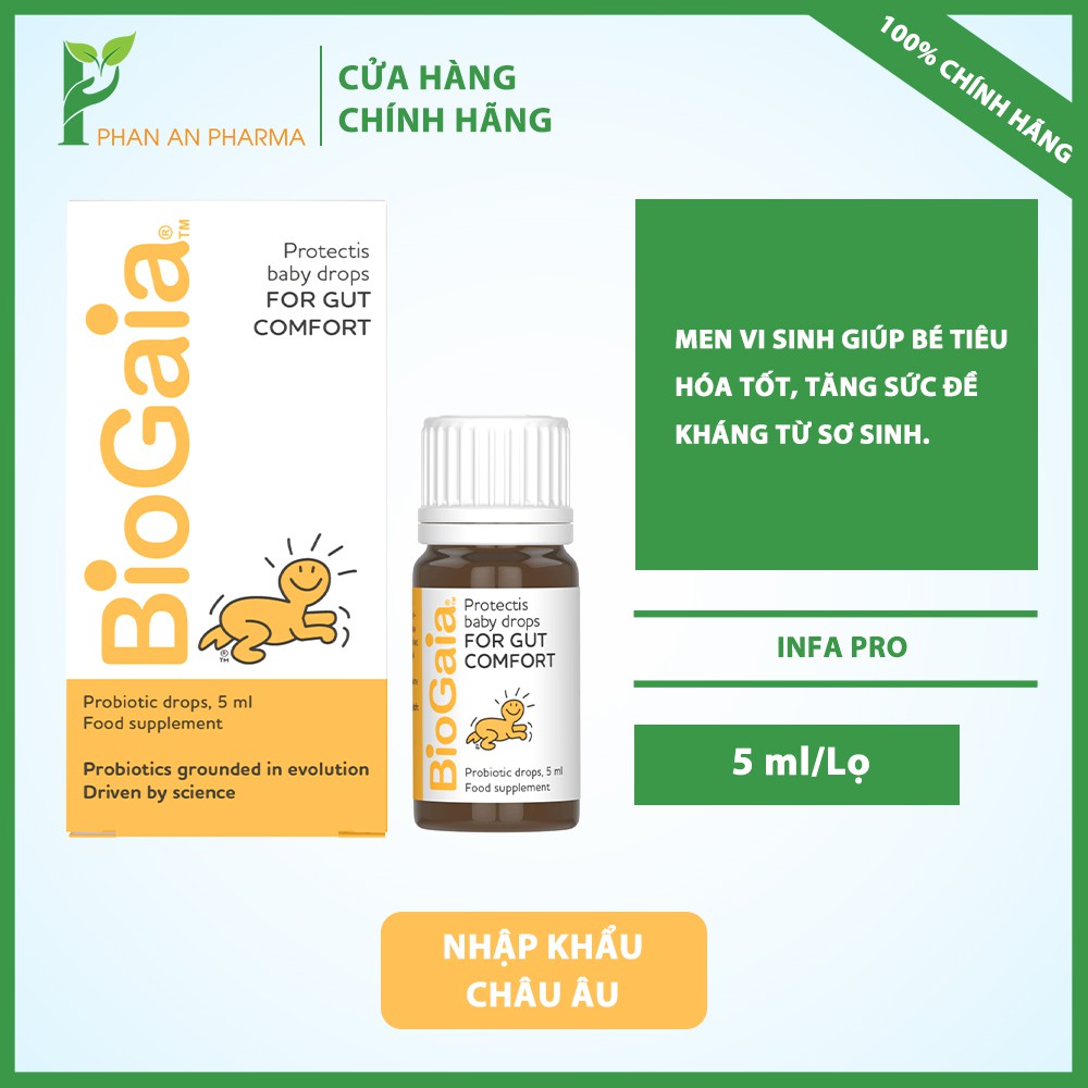 BioGaia Protectis Baby Drops - Men Vi Sinh giúp bé tiêu hóa tốt, tăng sức đề kháng từ sơ sinh (5ml) -CN292