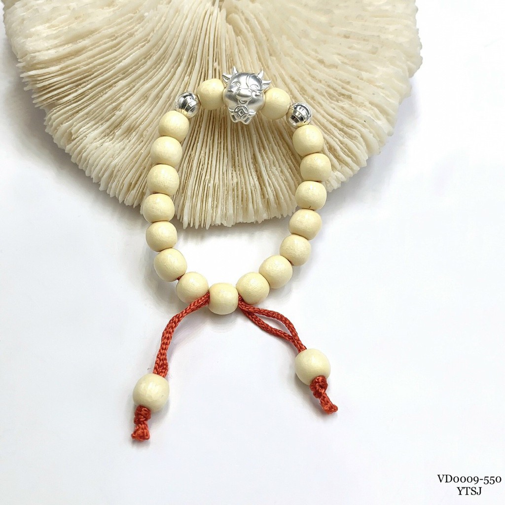 Vòng dâu tằm mix Trâu bạc 925 cho bé yêu Q222