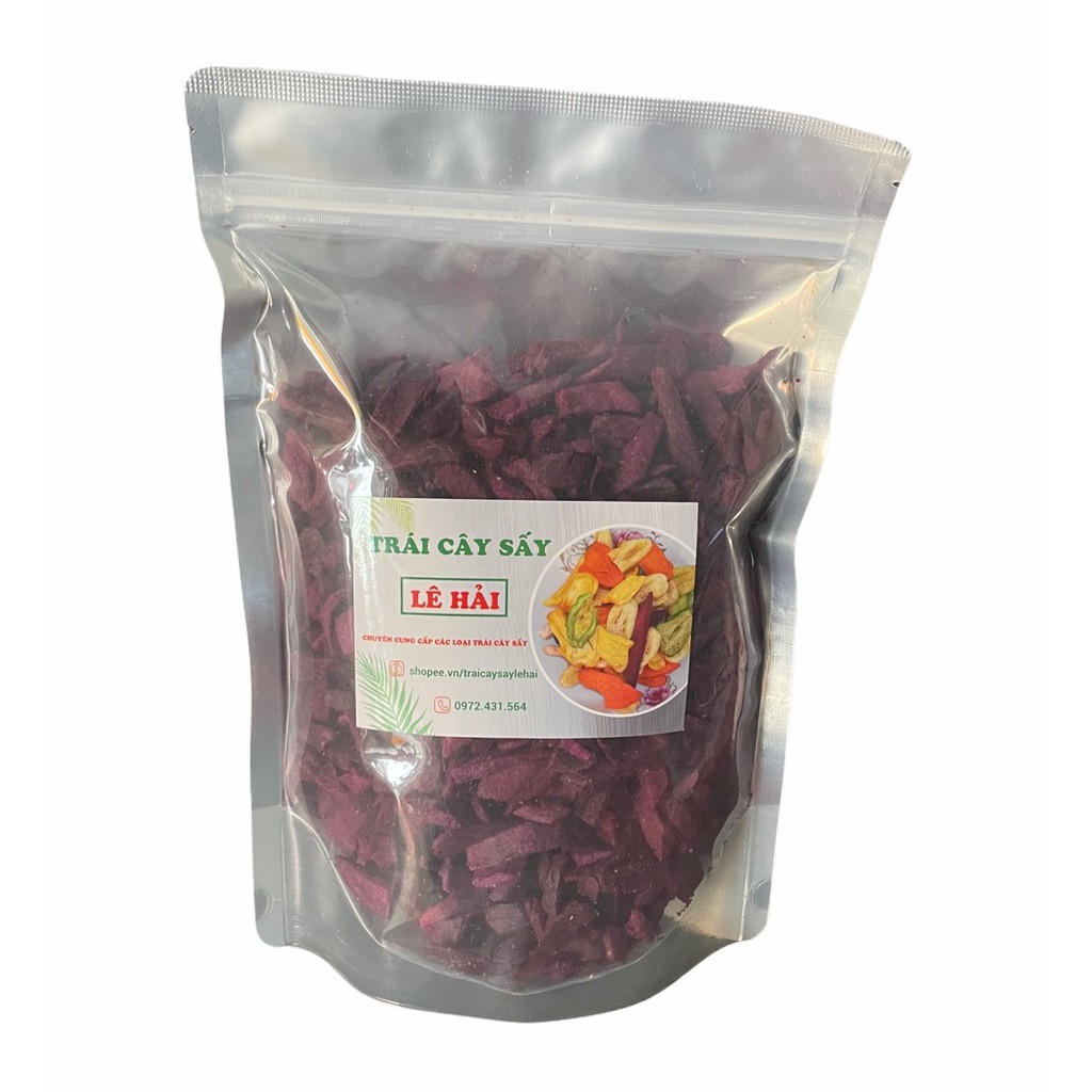 Khoai lang tím sấy giòn không đường hàng vụn 500gr Lê Hải | BigBuy360 - bigbuy360.vn