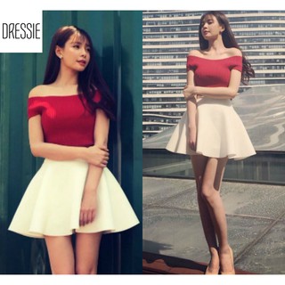 [HÌNH THẬT] Set Áo Váy Đầm Xòe DRESSIE Trễ Vai Thời Trang Dạo Phố Dự Tiệc Cưới Đẹp Xinh Xắn Ao Vay Dam Nu Dep - DX120