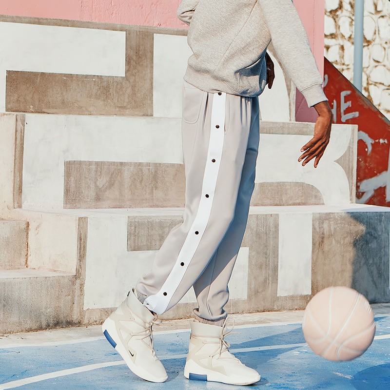 Quần bóng rổ dài bấm cúc 2 màu đen,xám