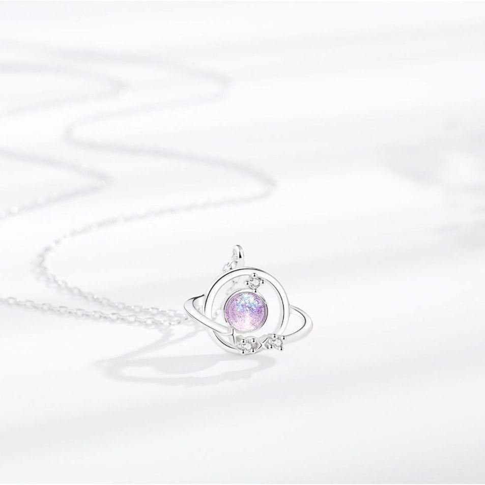 Vòng cổ Mặt Hình Hành Tinh Màu Tím 2022 Mới Phong Cách Hàn Quốc Đơn Giản Cho Nữ