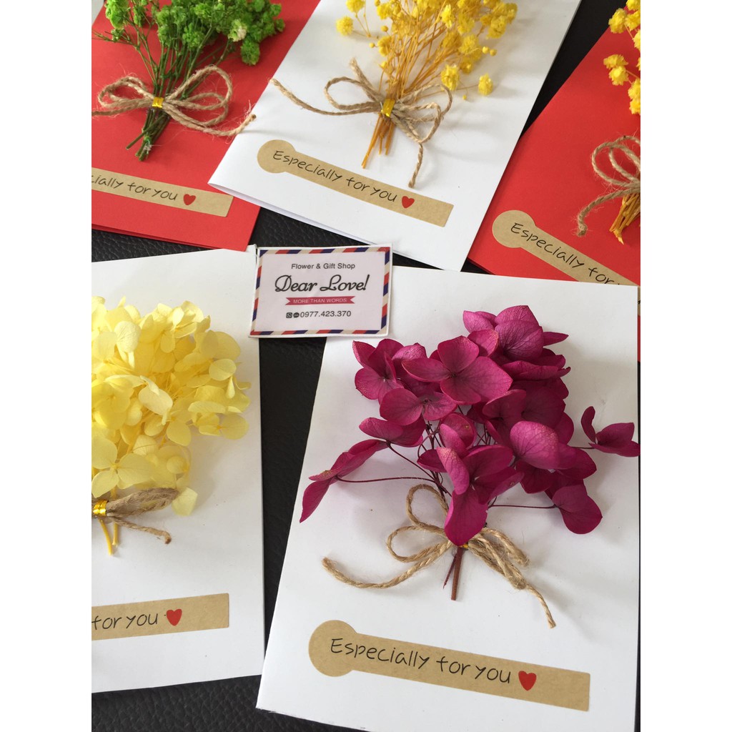 THIỆP HOA BABY KHÔ NHIỀU MÀU