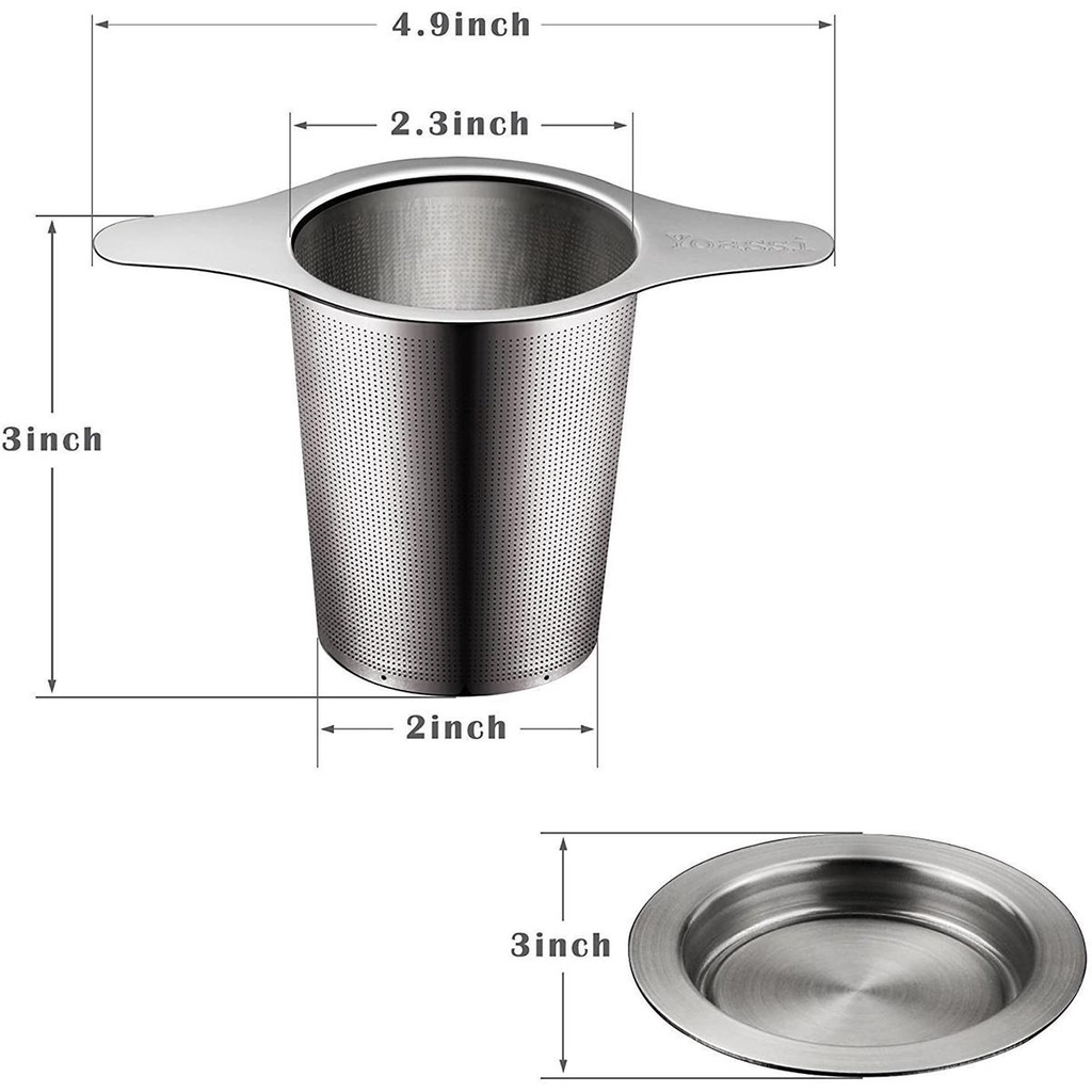 Dụng Cụ Lọc Trà Bằng Thép Không Gỉ Hai Tay Cầm Tiện Lợi