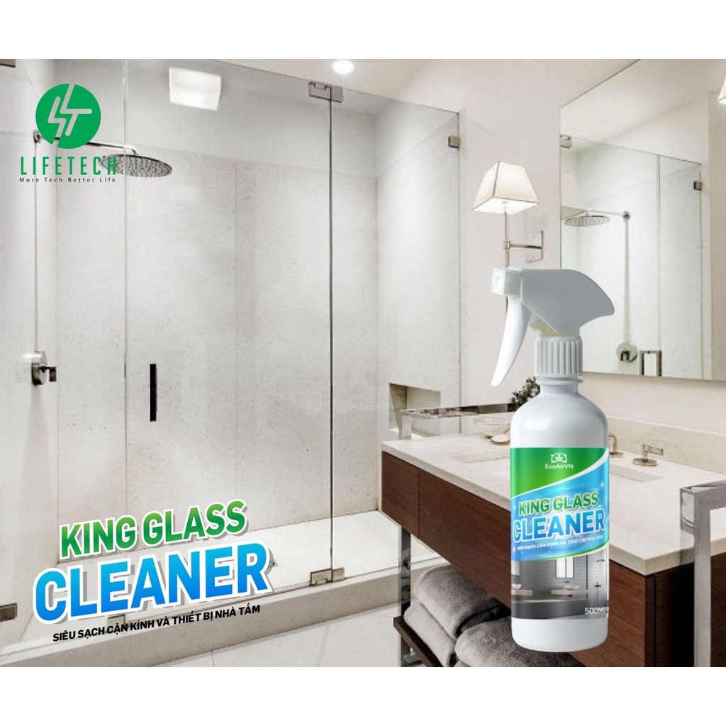 Tẩy cặn ca.nxi kính KingGlass Cleaner 500 ml EcoAirVN LifetechStore