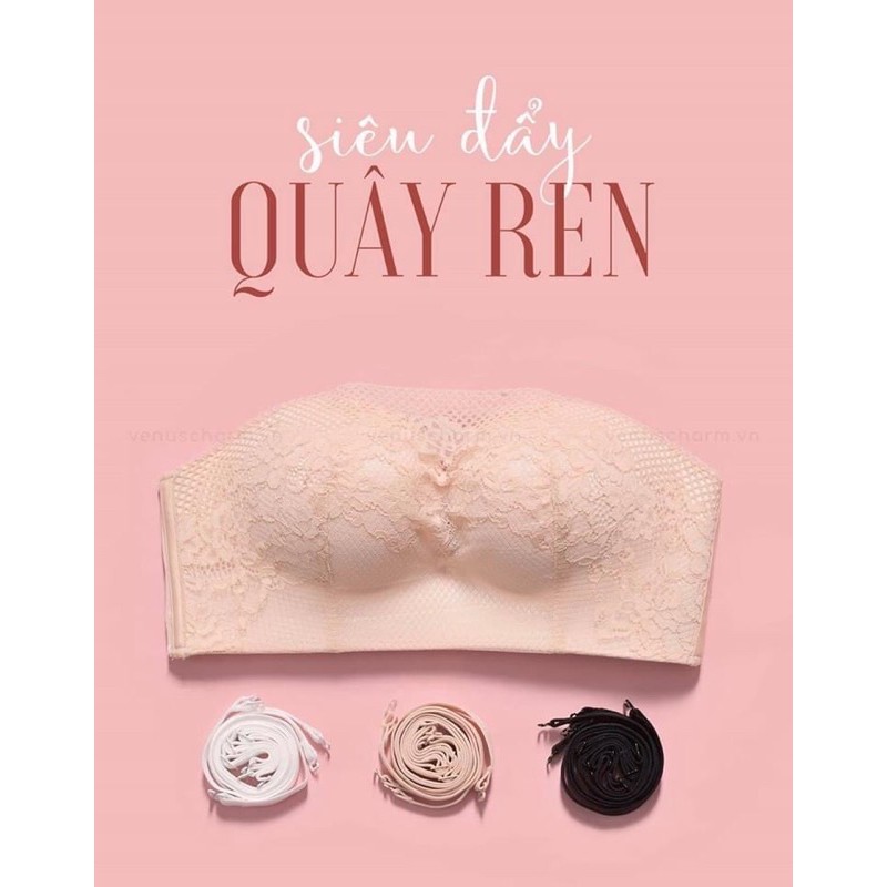 Áo lót quây ren bàn tay nâng ngực cao cấp đệm dày 4cm