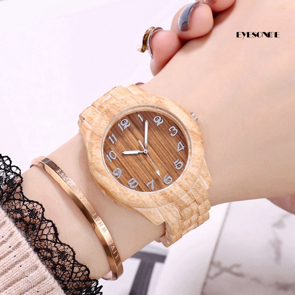 Đồng Hồ Nữ Mặt Tròn In Số Ả Rập, Dây Nhựa Resin