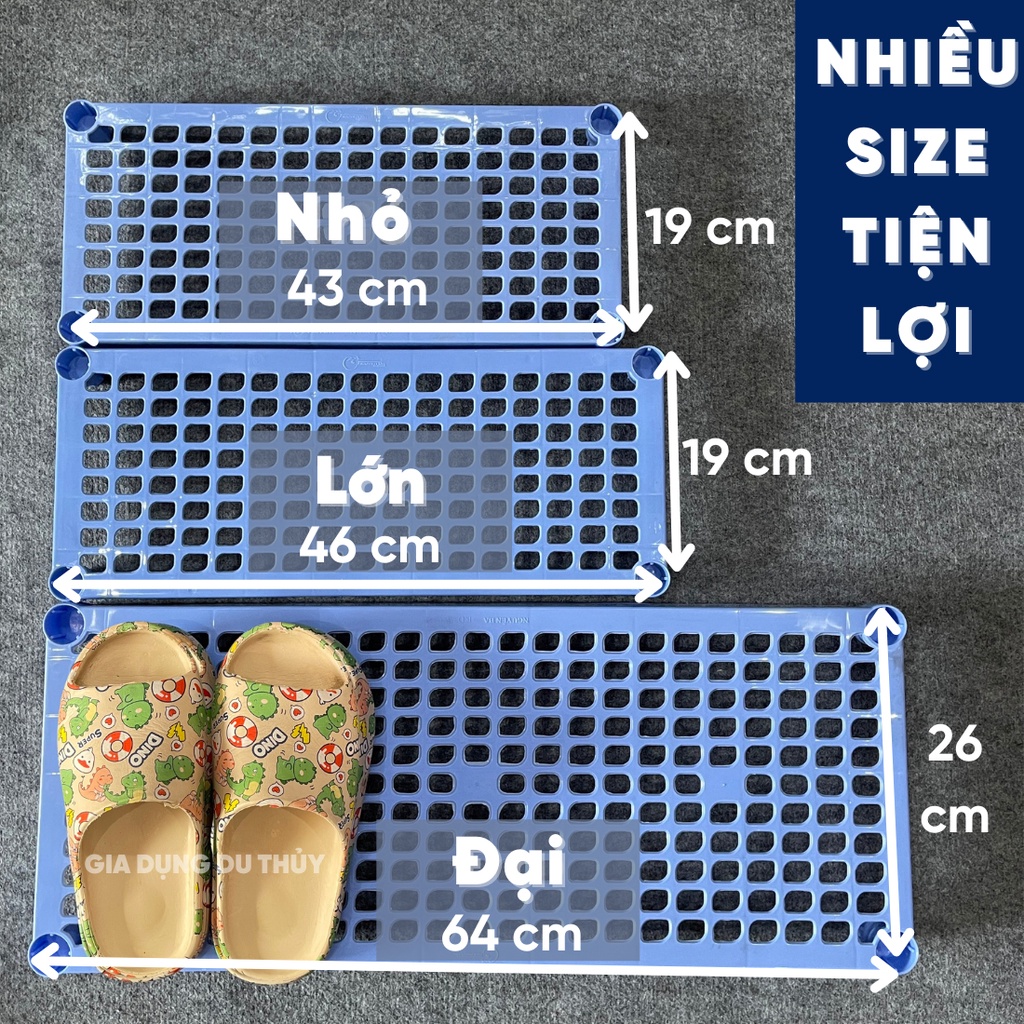 Kệ Nhựa Đựng Giày Dép 2 tầng - 3 tầng - 4 tầng, 3 size, nhựa pp chính phẩm, màu đỏ-xanh dương của gia dụng Du Thủy