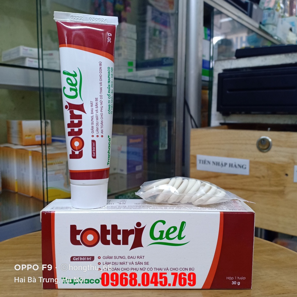 Gel tottri bôi trĩ tuýp 30g