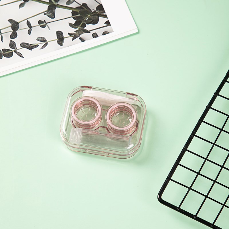 Hộp đựng kính áp tròng mini trong suốt phong cách mới tiện lợi dành cho nam và nữ