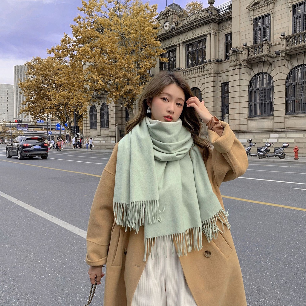 KHĂN CHOÀNG MÙA ĐÔNG TRƠN MÀU HAI MẶT NAM NỮ ĐỀU DÙNG ĐƯỢC