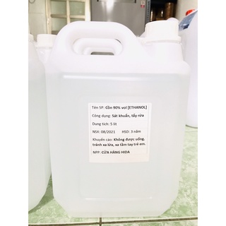 [Ship NOW/GRAB SIÊU TỐC] 5 lít Cồn 70 độ / 90 độ (Ethanol 70%/90%) Sát khuẩn (rửa tay, sát khuẩn)