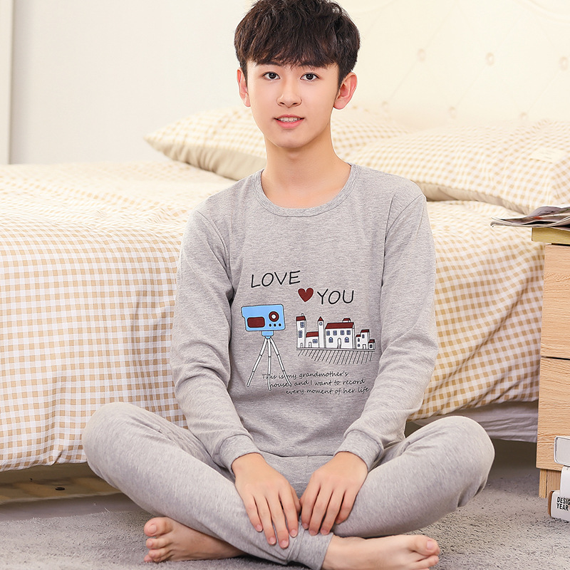 Bộ Đồ Ngủ 2 Món Bằng Cotton Họa Tiết Hoạt Hình Cho Bé